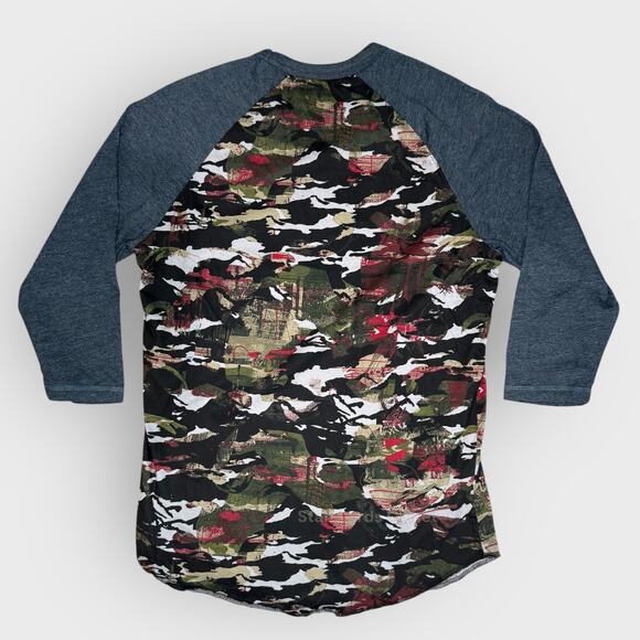 Converse x Futura Placeholder 1 Tee Small Black Camo Raglan SleeveStreetwear - Picture 5 of 5